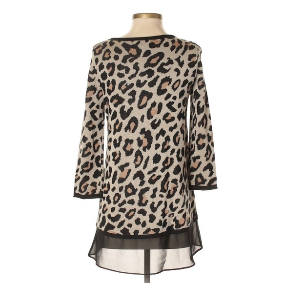 ⚠️SOLD⚠️Black Cheetah Print Pullover Sweater - Picture 2 of 6